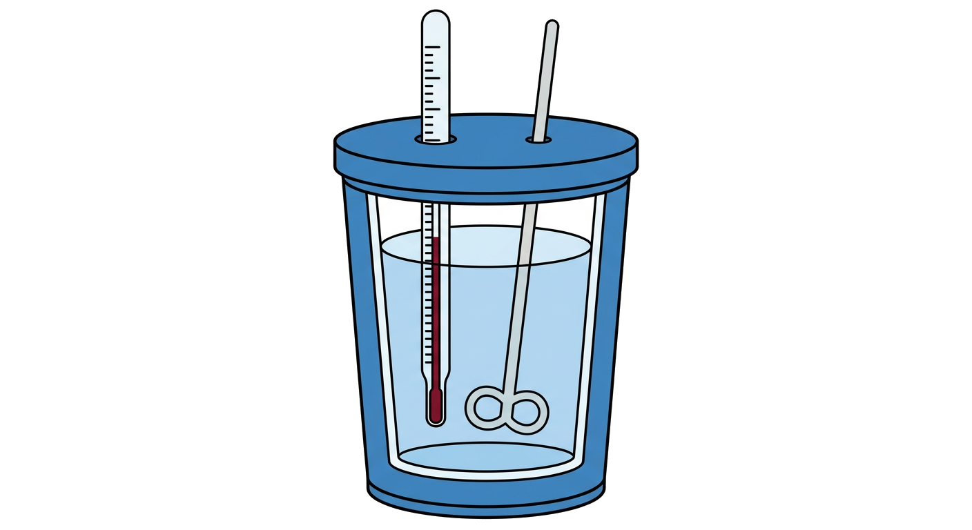 Coffee-cup calorimeter diagram
