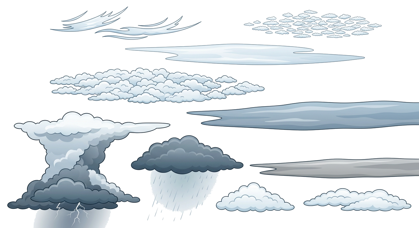 Different types of clouds