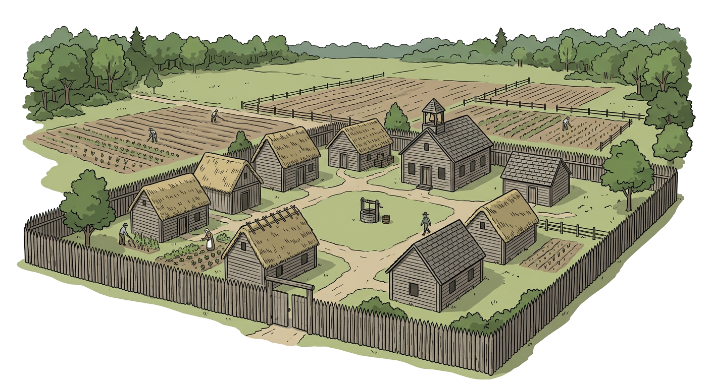 Colonial Settlement Map