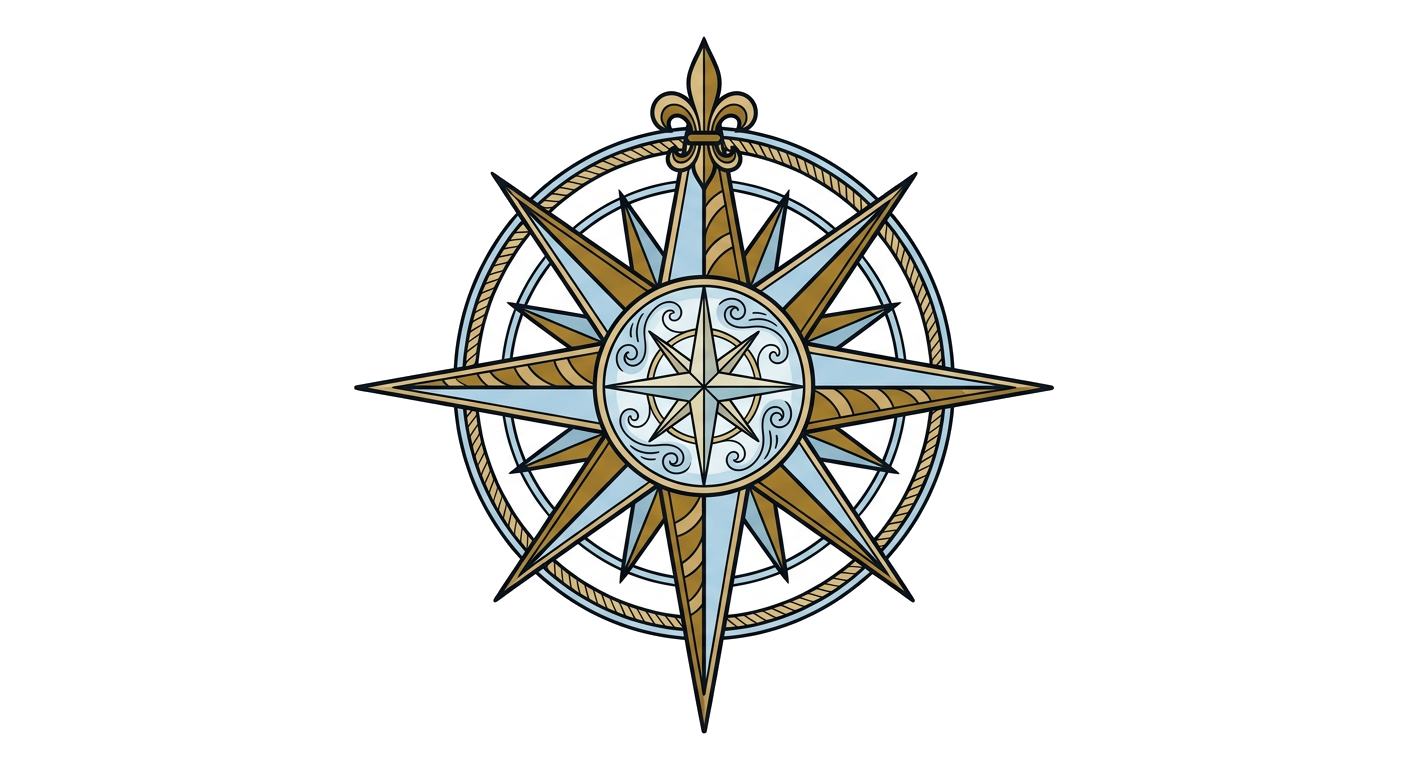 Compass Rose with North, South, East, West, Northeast, Northwest, Southeast, Southwest labeled