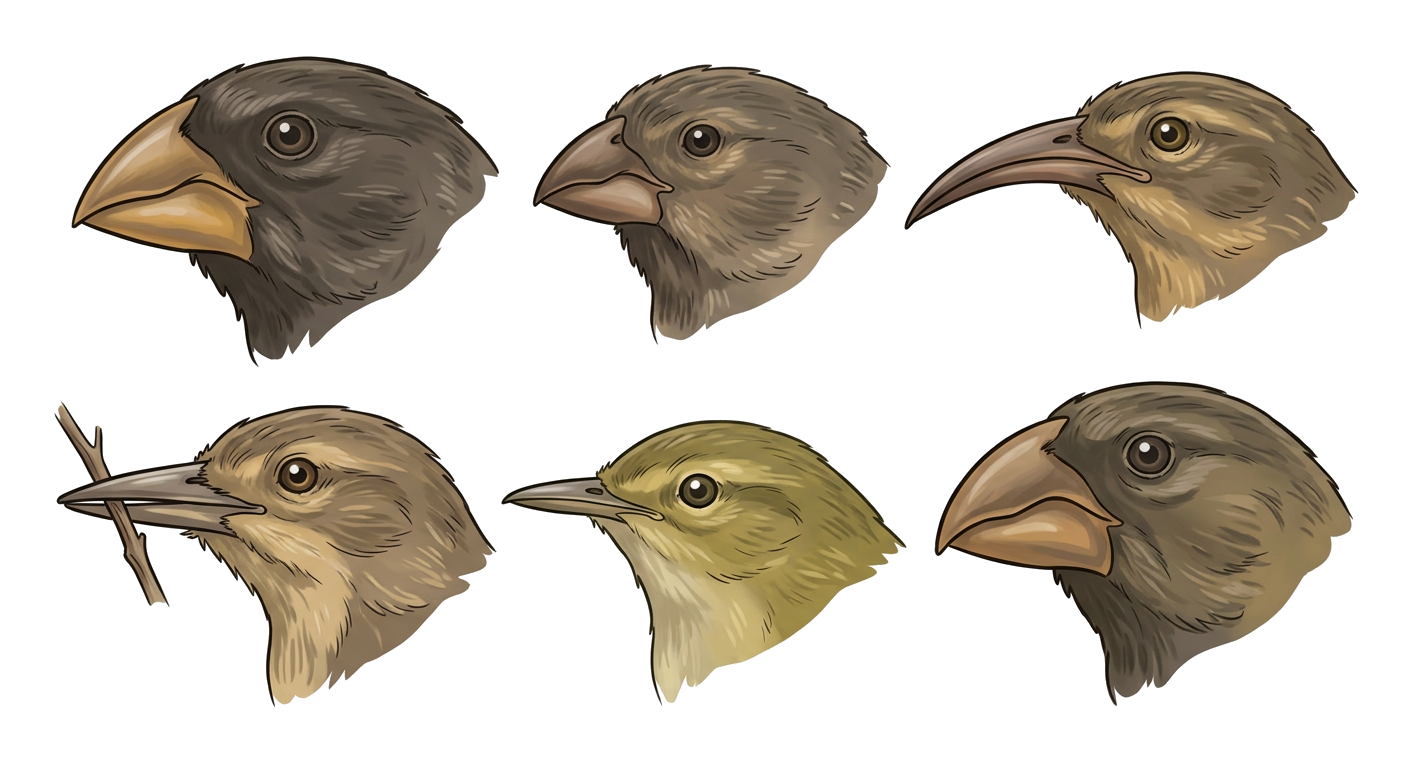Darwin Finch Beaks Set