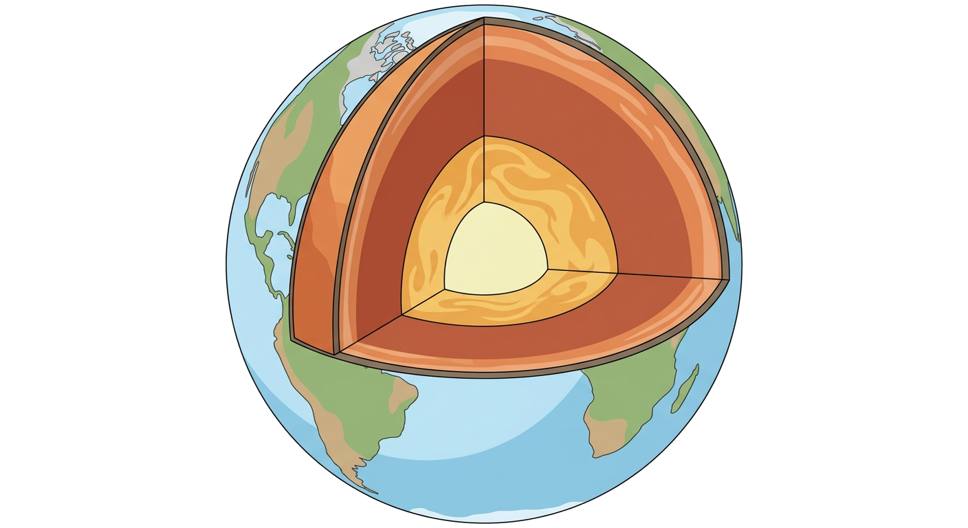 Earth Layers Cross Section