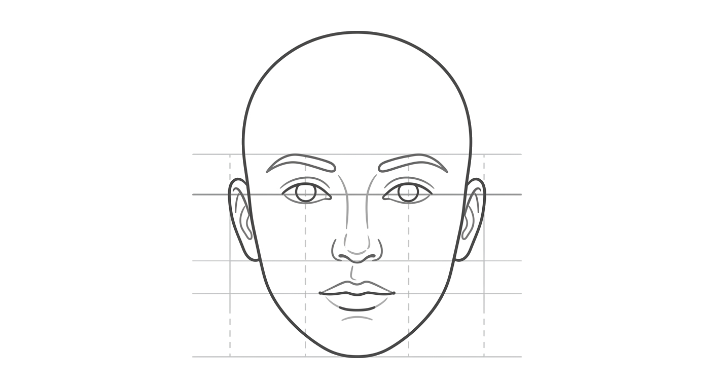 Blank face outline