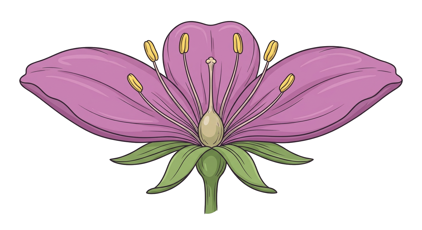 A pink flower