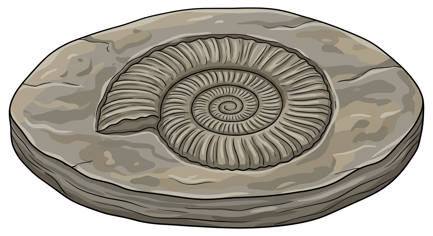 Fossil in rock