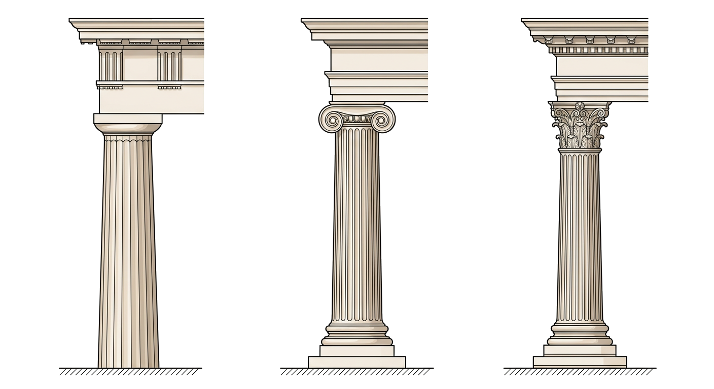 Greek Column Orders Set
