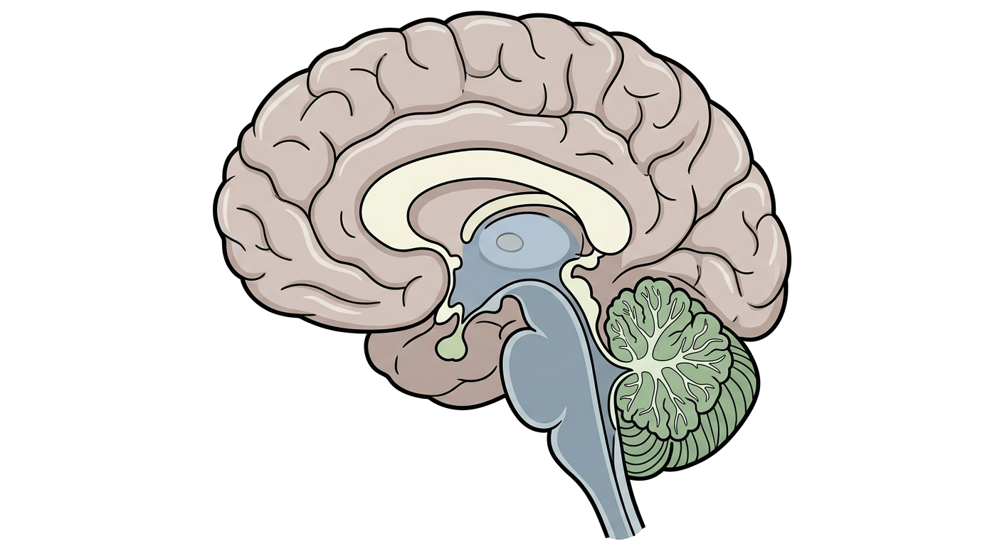 Human Brain Cross Section Diagram