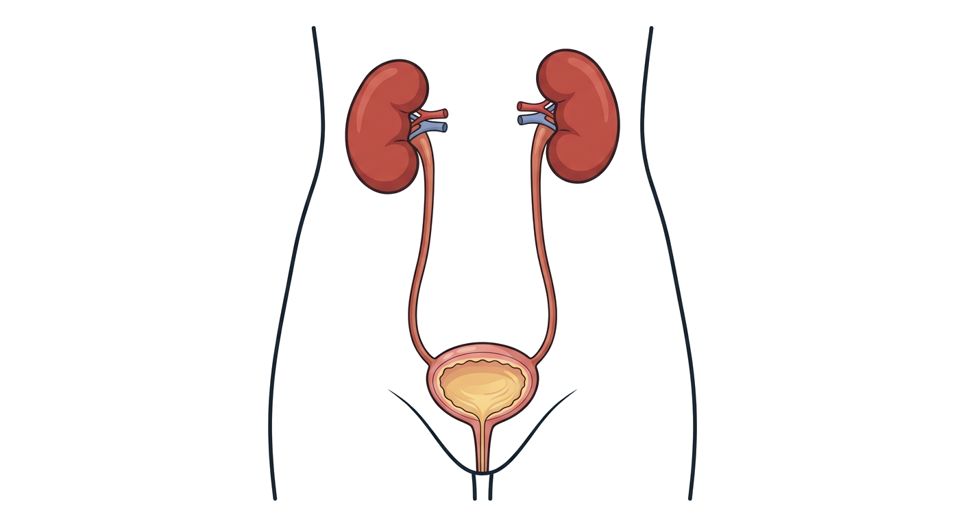 Diagram of the human excretory system