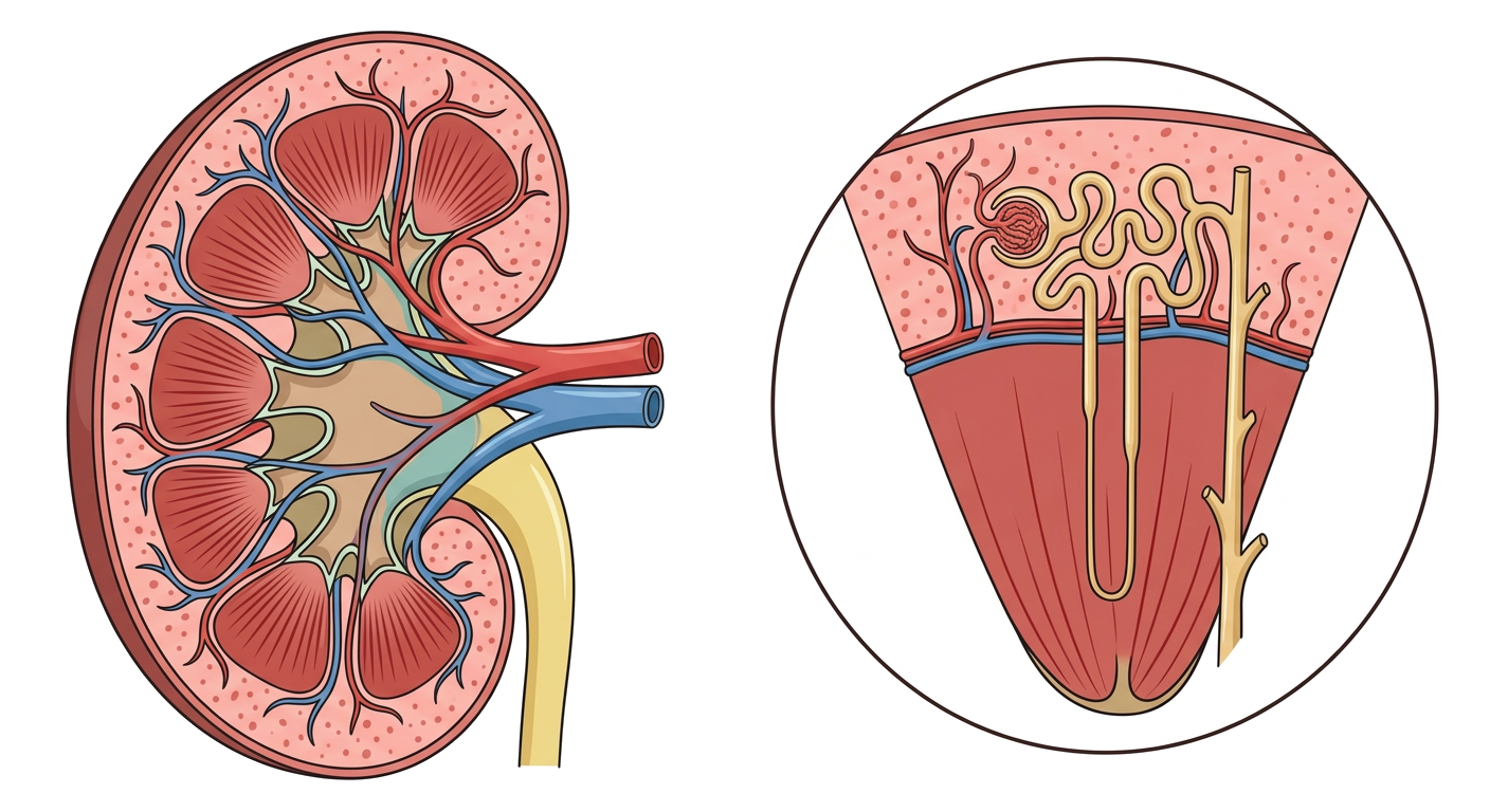 Human Kidney Cross Section