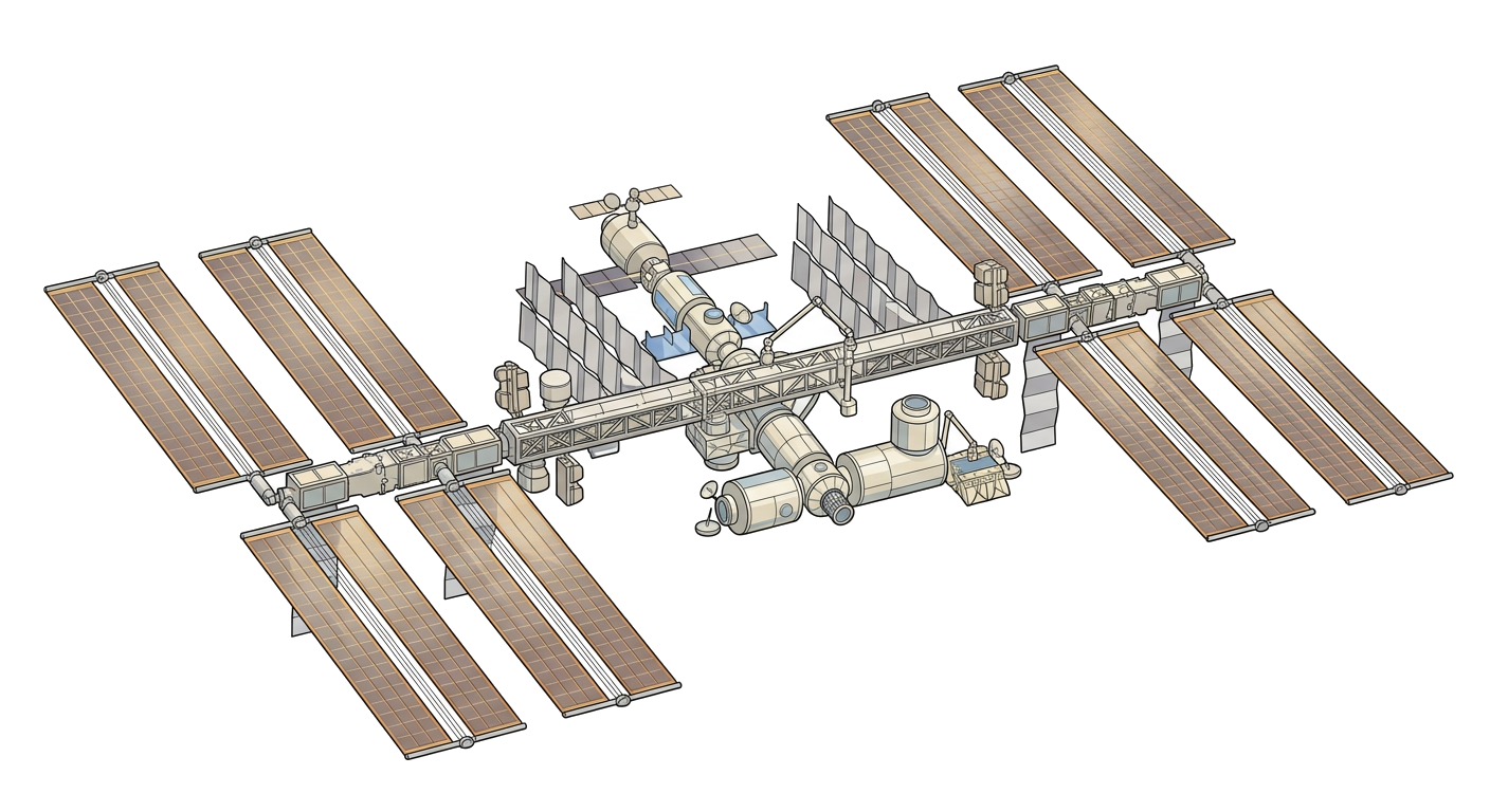 International Space Station in space