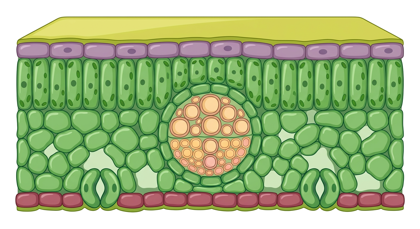 Leaf Cross Section Diagram