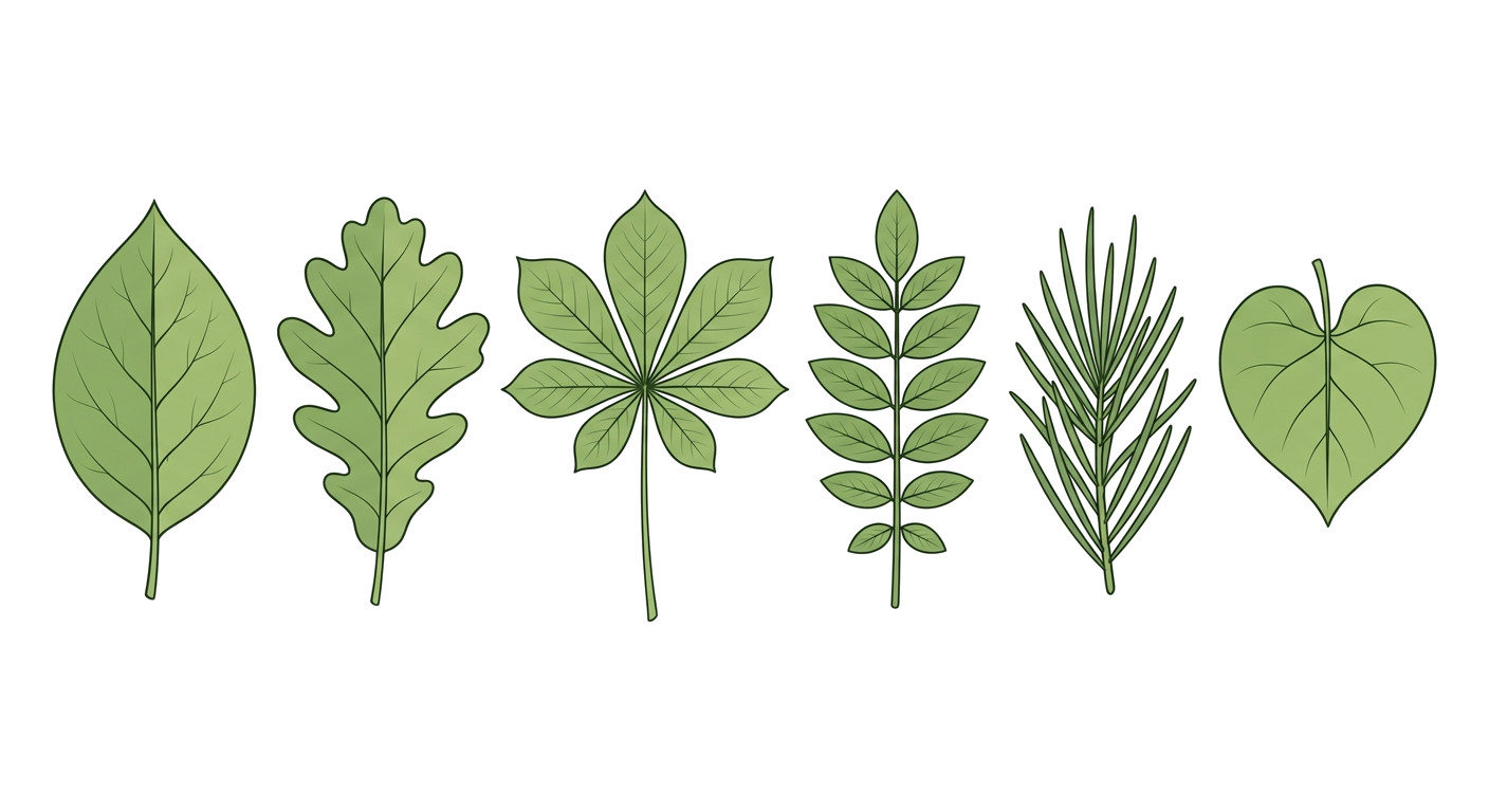 Various leaf types