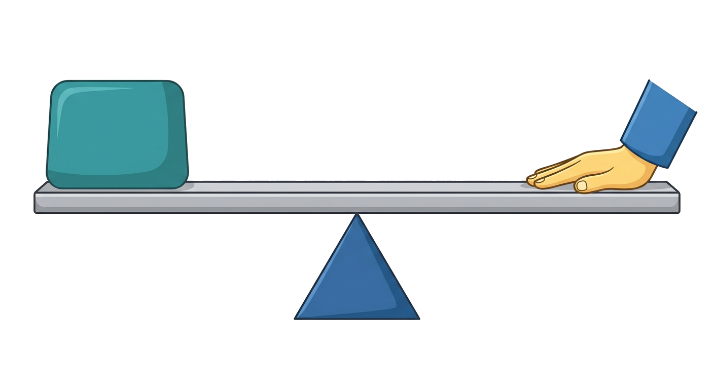 First class lever diagram