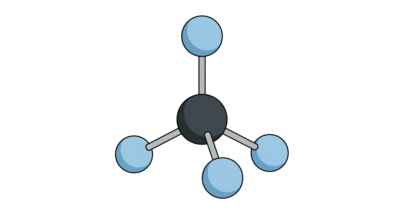 Methane molecule diagram