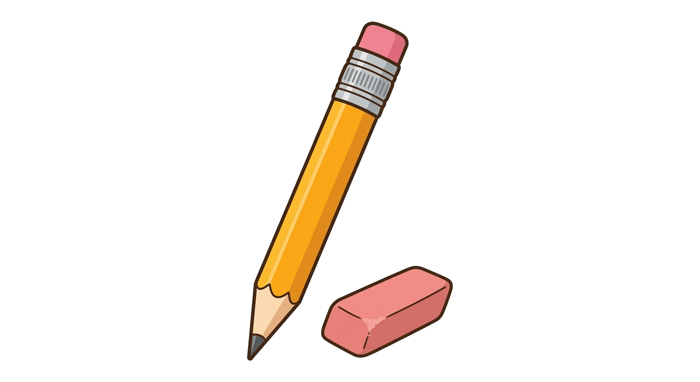 Pencil and eraser