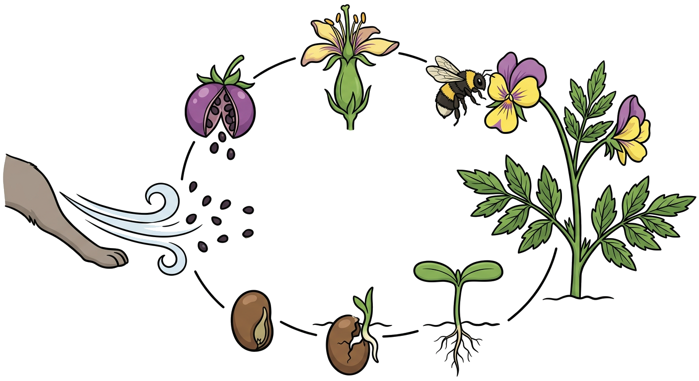 Plant life cycle diagram