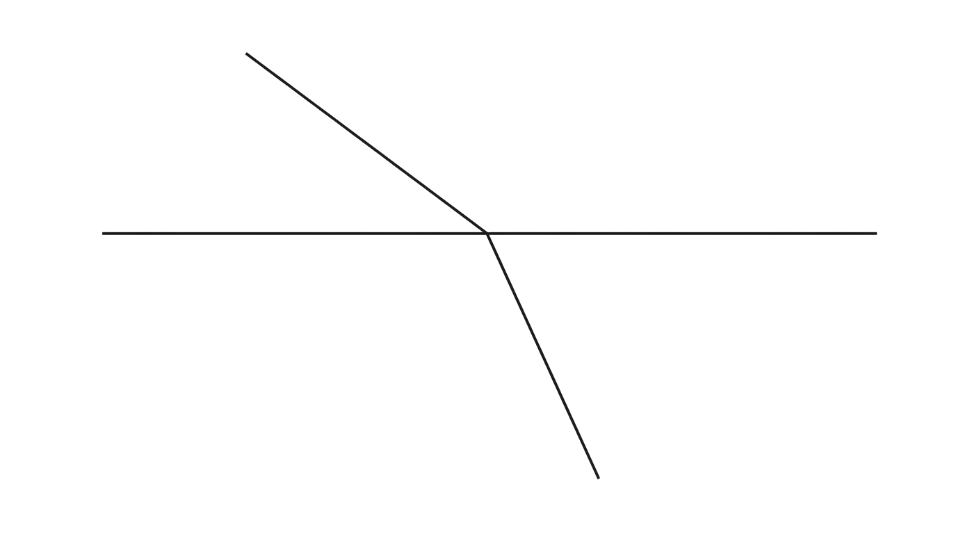 Light refracting as it enters water