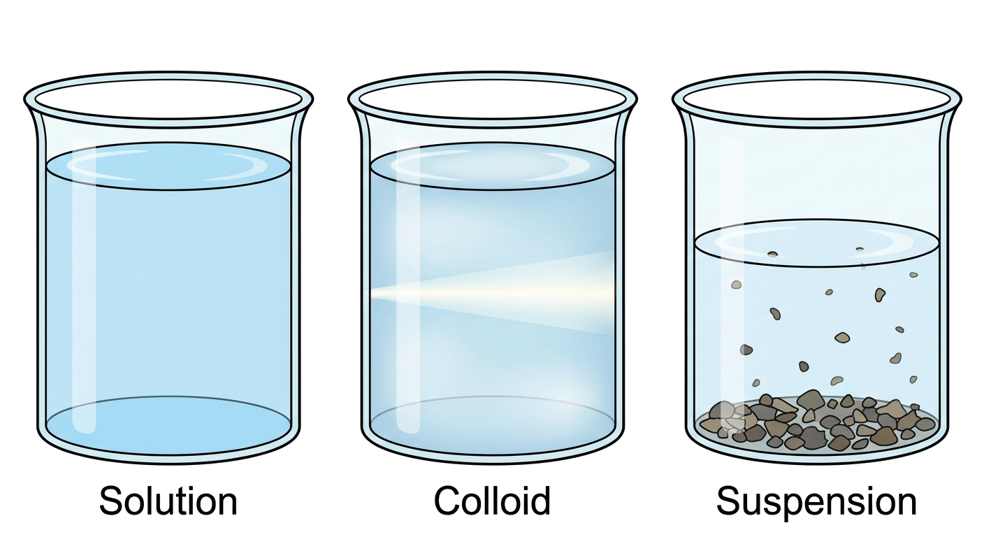 Solution, Suspension, Colloid