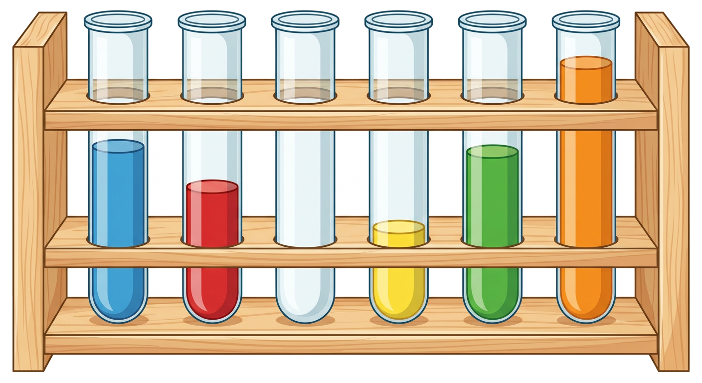 Test tube and rack