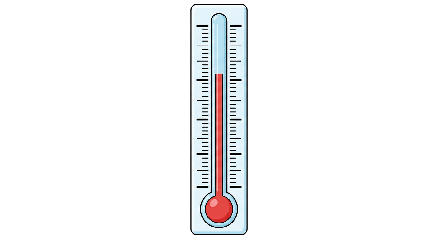 thermometer showing 25 degrees Celsius