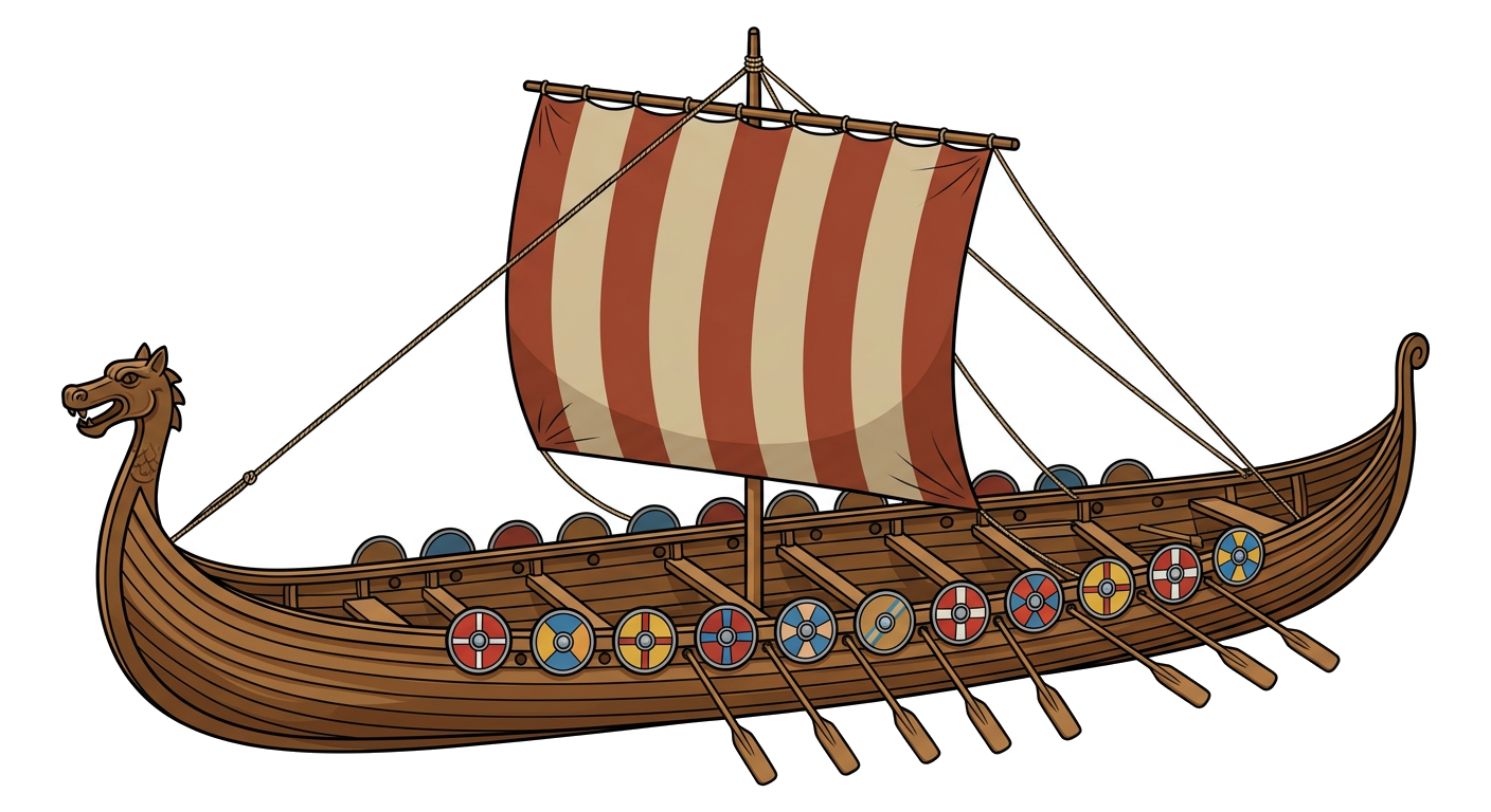 Viking Longship, similar to ships in The Odyssey